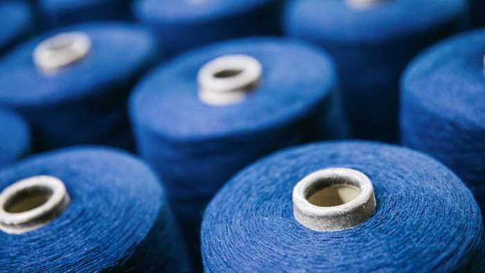 Blue wire spools